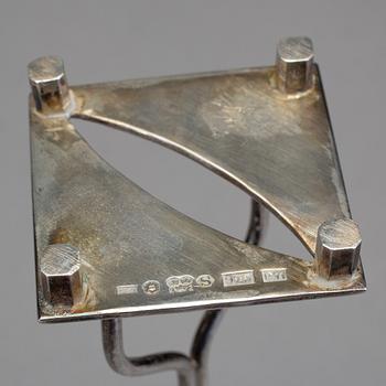 LJUSSTAKAR, ett par, silver, Stockholm,   2001. Tot vikt: 241 gram.