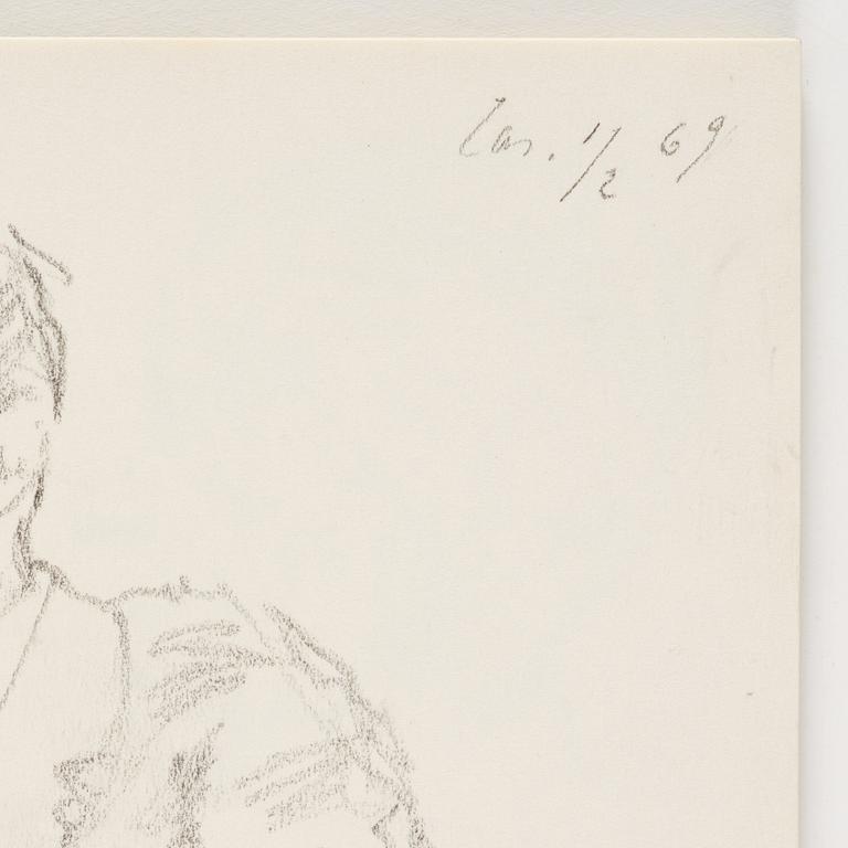 Lotte Laserstein, Skissblock med 19 teckningar varav 1 signerad.