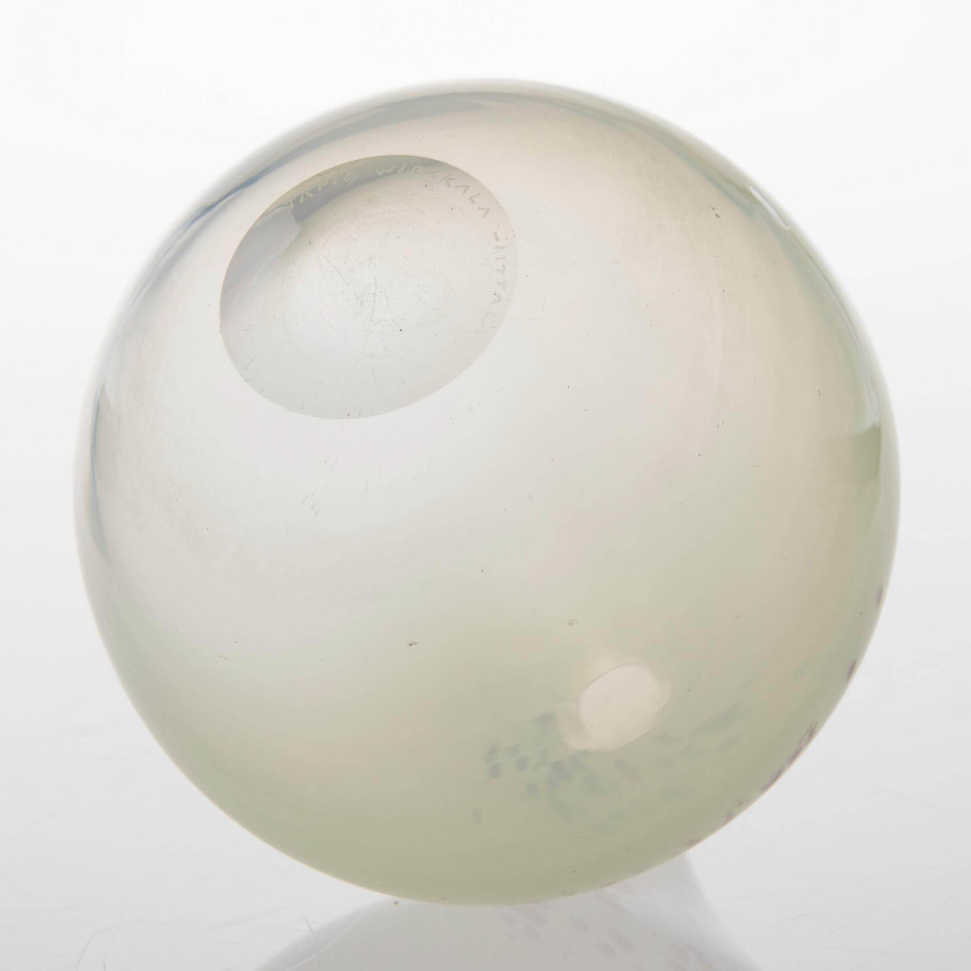 An art glass object,  model 3278, signed Tapio Wirkkala - Iittala.