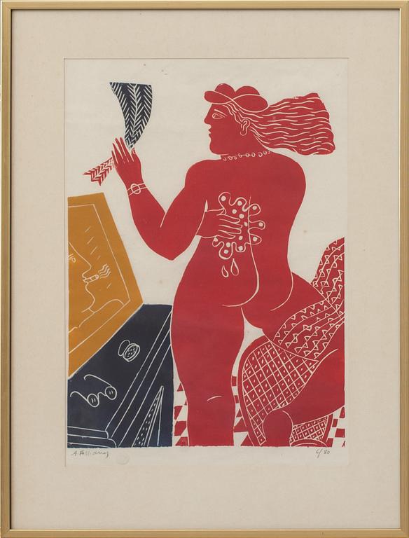 ALEXANDRE FASSIANOS, färglitografier 4 st, signerade o numrerade  6/80.