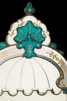 A Swedish late Baroque early 18th century mirror attributed to Burchardt Precht.