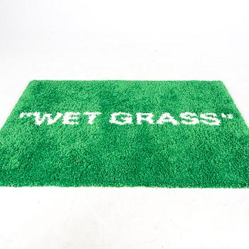 Virgil Abloh & IKEA Markerad, matta, "Wet Grass", ca 195 x 133 cm.