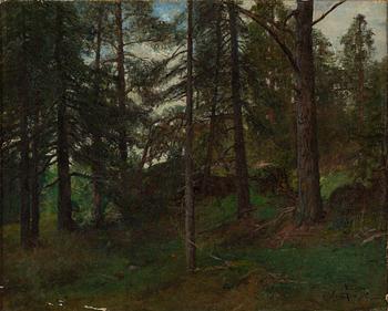 JOHAN KINDBORG, oil on canvas, signed and dated Östanå juli -84.