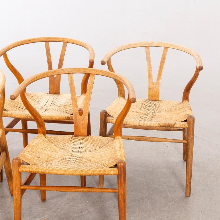 Hans J Wegner, five CH 24 chairs  Carl Hansen & Son, Odense, Denmark.