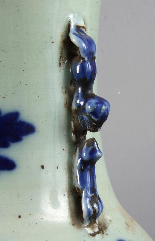 GOLVURNOR, 2 st, porslin, Kina, 1800-tal.