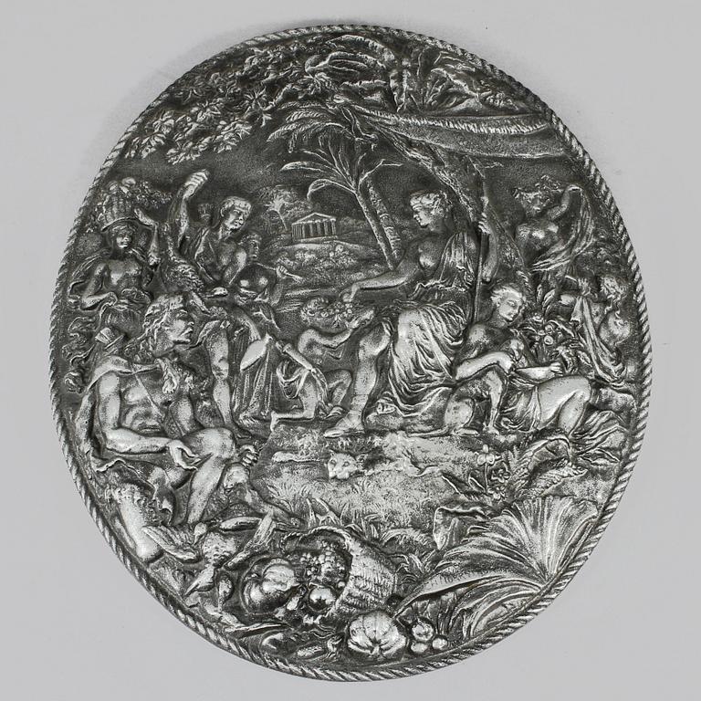 DEKORSKÖLD, metall, efter C H Norrström, 1900-talets andra hälft.