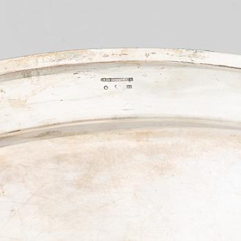 A Swedish silver tray, possibly mark of Alfred Ambrosius, Stockholm 1903.