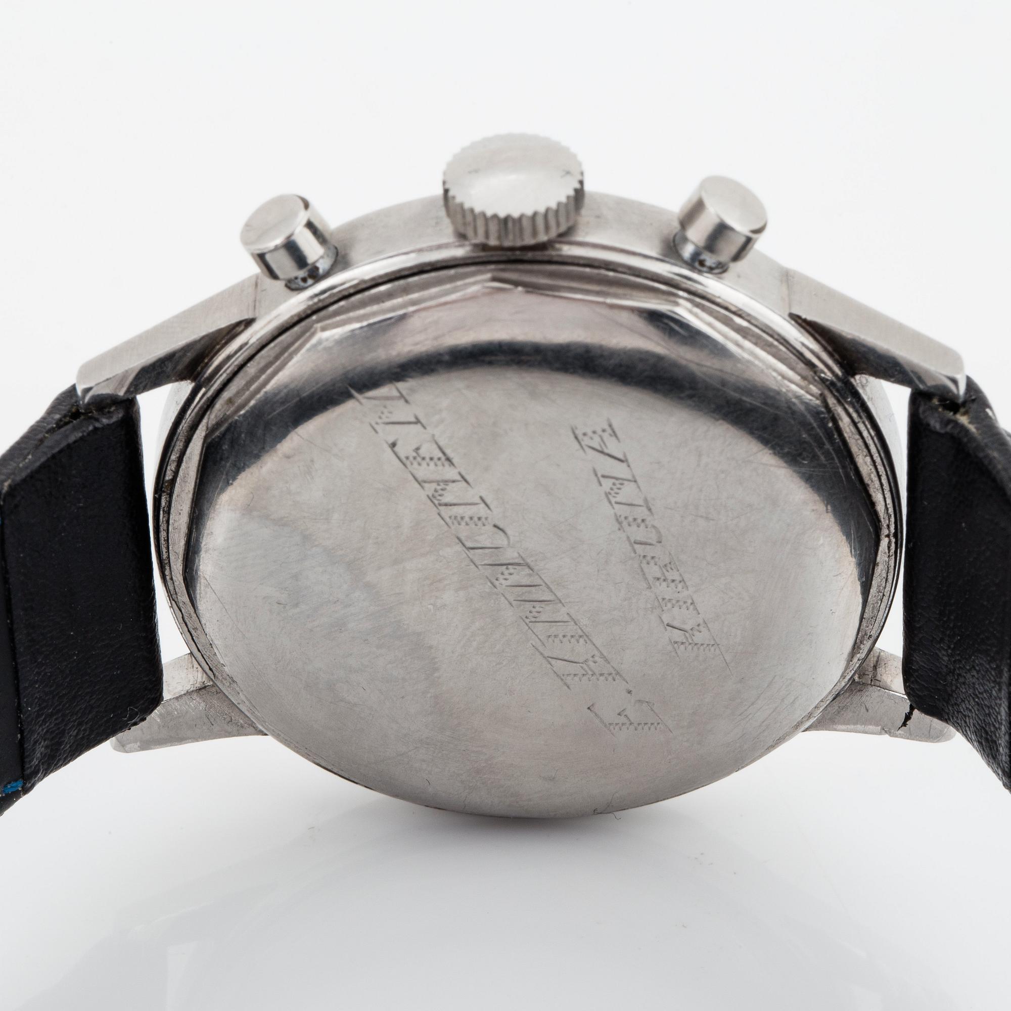 Heuer, chronograph, "Gilt Dial".