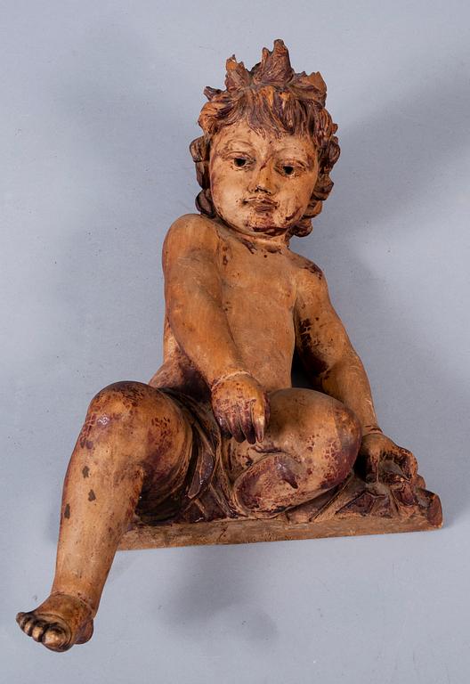 SKULPTUR, trä, barockstil, 1800-tal.