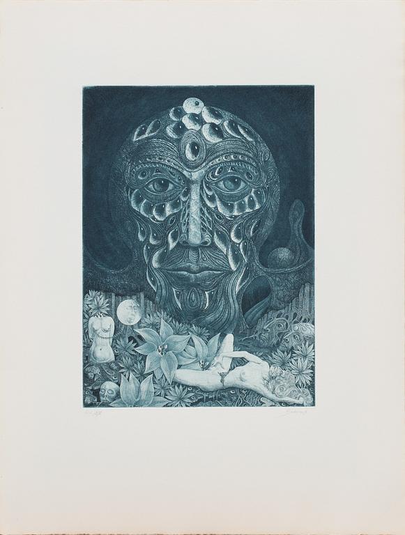 MAPP, 6 grafiska blad, "Fantastika", AH Grafik Ab, Stockholm. Signerade och numrerade 122/275.