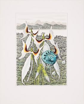 KARL AXEL PEHRSON, mapp med 10 färglitografier, "Vyer från Nirak", sign o numr 37/285. 1973.