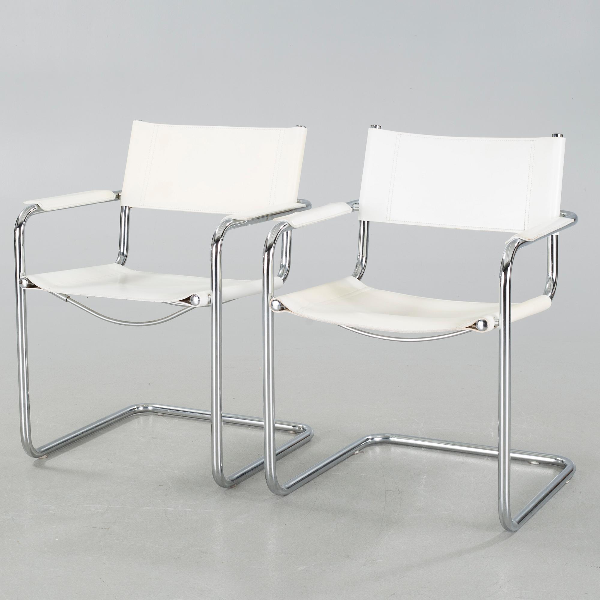 A pair of armchairs, made in the second half of the 20th century.