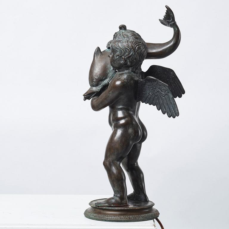 FONTÄNSKULPTUR, efter antiken, omkring år 1900.