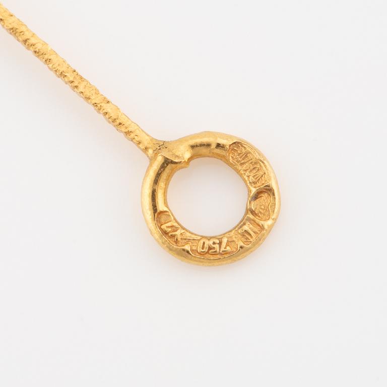 Björn Weckström, necklace, "Renklockan", 18K gold with amethyst, Lapponia.