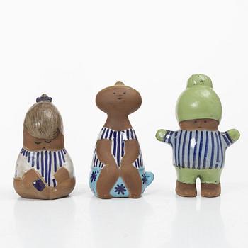 Lisa Larson, three stoneware figurines from the series 'Larsons ungar', Gustavsberg, Sweden.