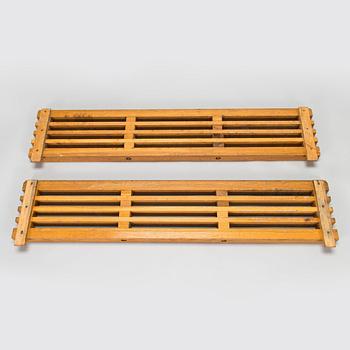 Two 1962 front door boot scrapers made to order, O.Y. Huonekalu- ja Rakennustyötehdas A.B.