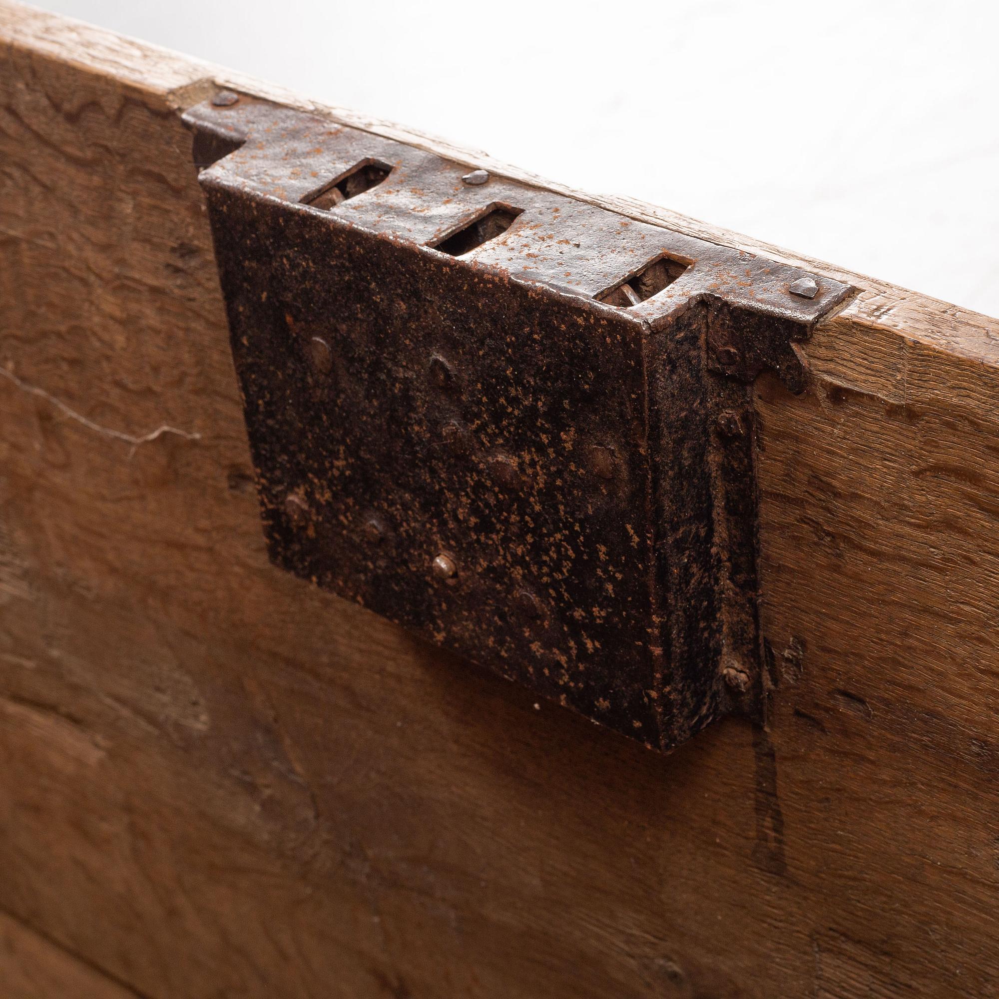 A swedish provincial oak chest, dated 1928.