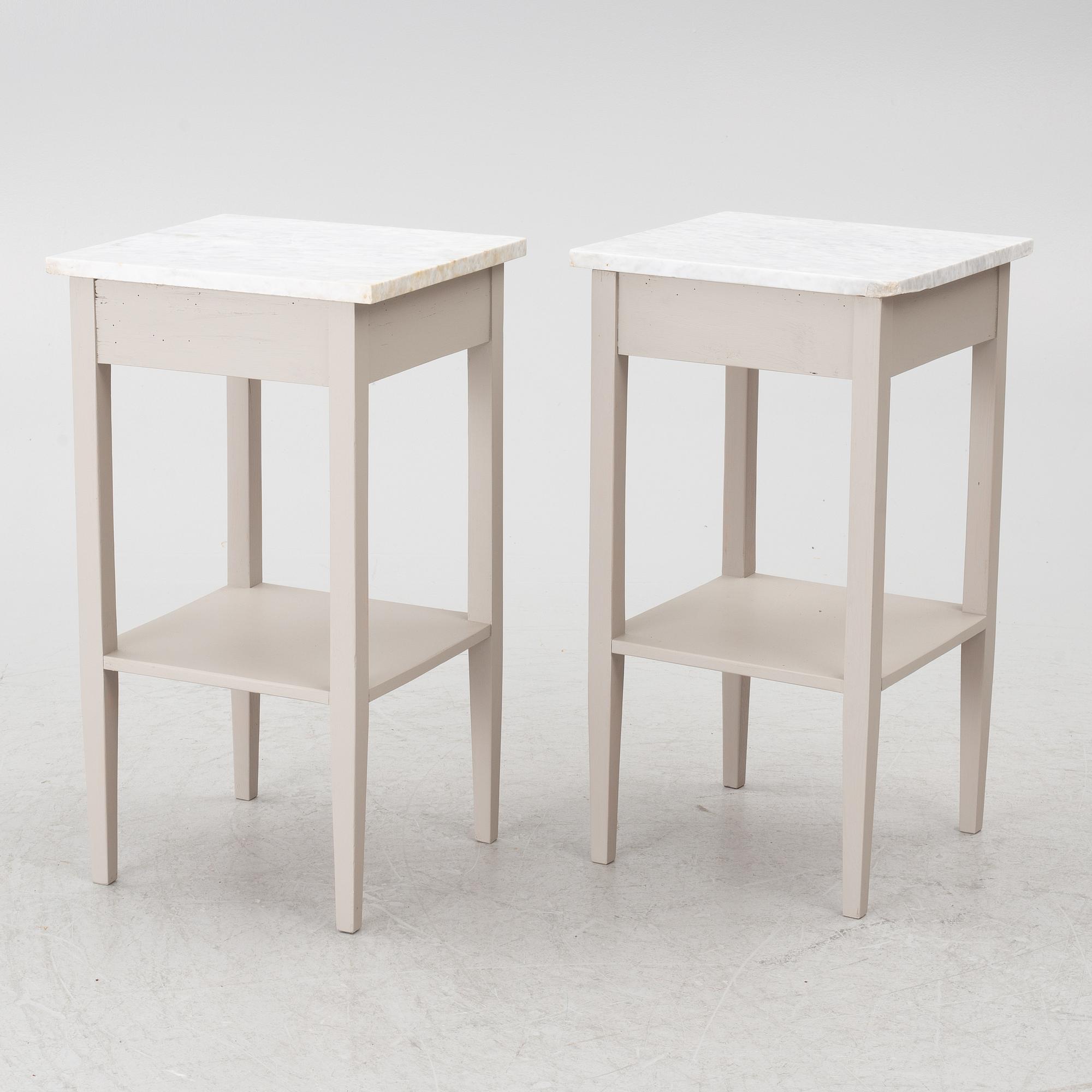A pair of contemporary bedside tables.