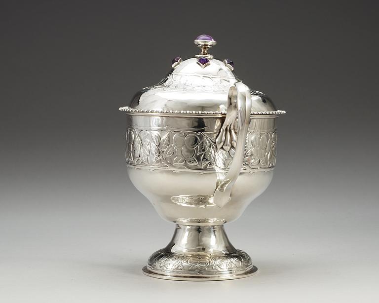 A Duchess of Sutherland's Cripples Guild of Handicrafts Art Noveau silver goblet, Birmingham, England 1910.