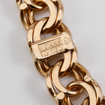COLLIER, 18K guld, svenska stämplar Joans, bismarcklänk. Vikt ca 105 gram.