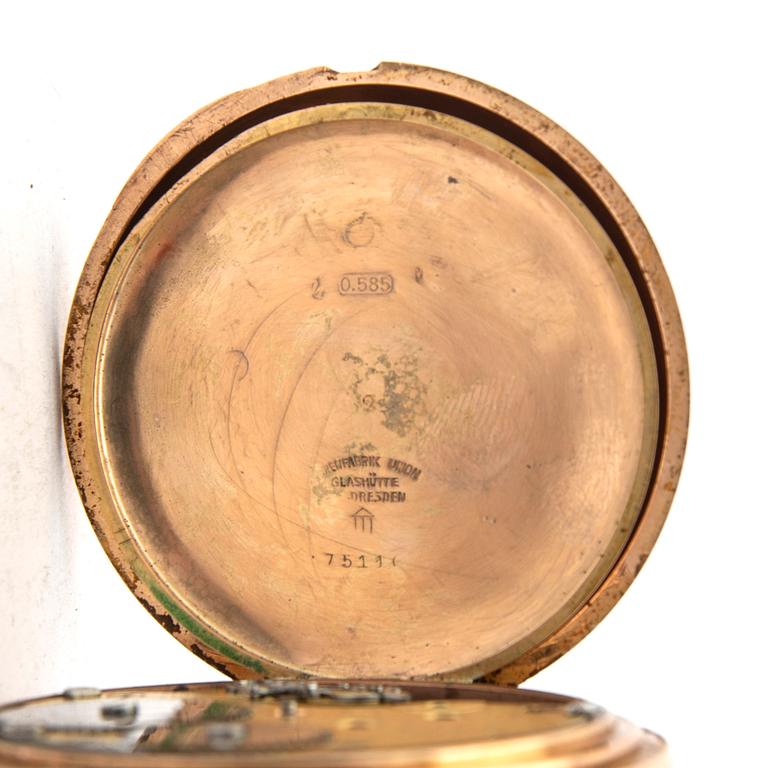 Fickur Glashütter Uhrenfabrik Union, 40 mm.