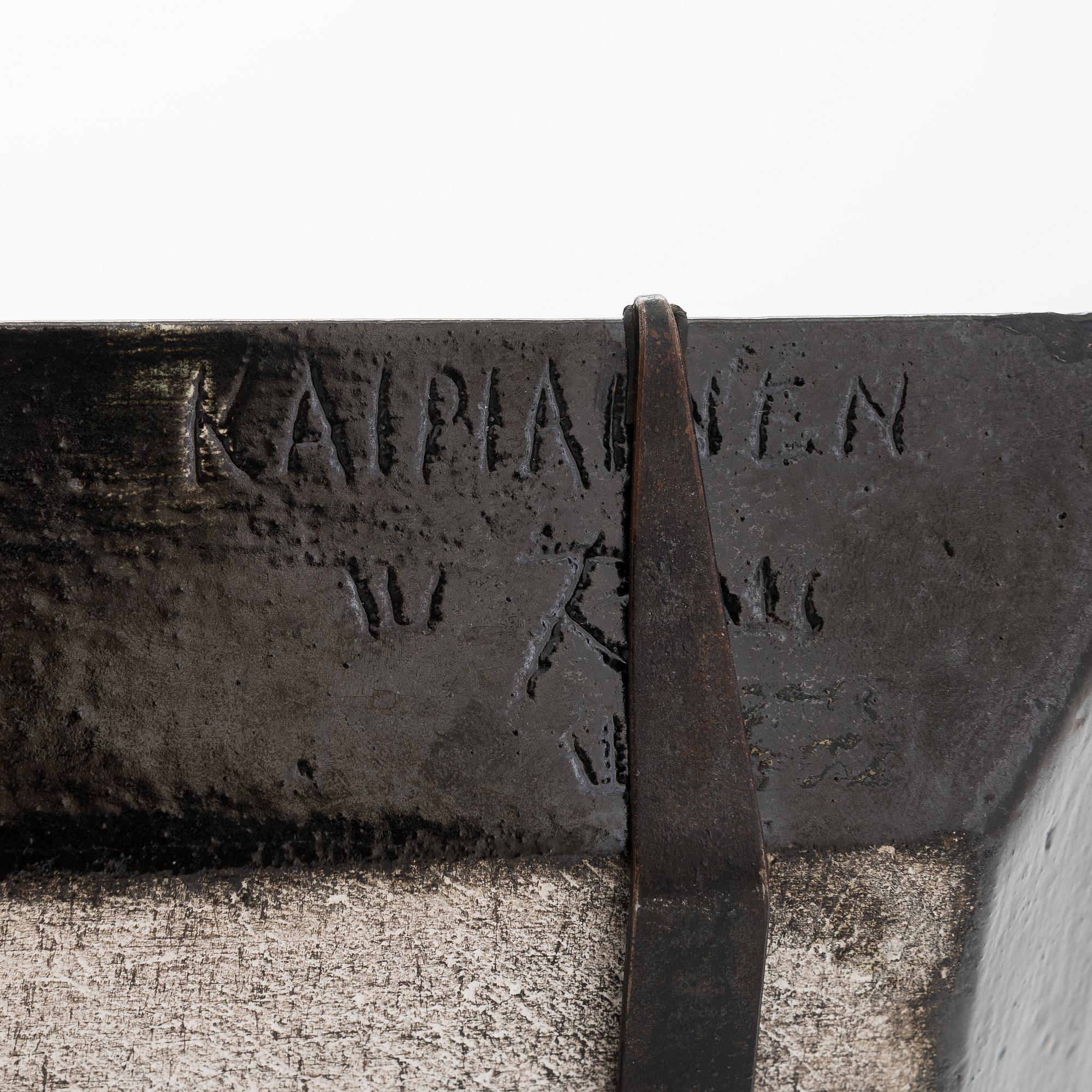 Birger Kaipiainen, a stoneware relief signed Kaipiainen Rörstrand.