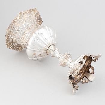 A Swedish mid 19th century silver urn, mark of Gustaf Möllenborg, Stockholm 1856.