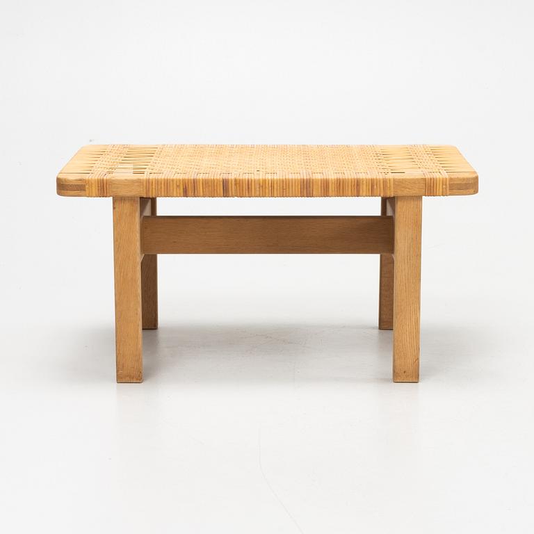 Børge Mogensen, a model (5)273 oak and rattan bench, Fredericia stolefabrik, Denmark.
