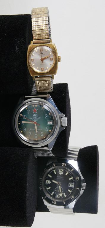 ARMBANDSUR, 3 st, div tillverkare.