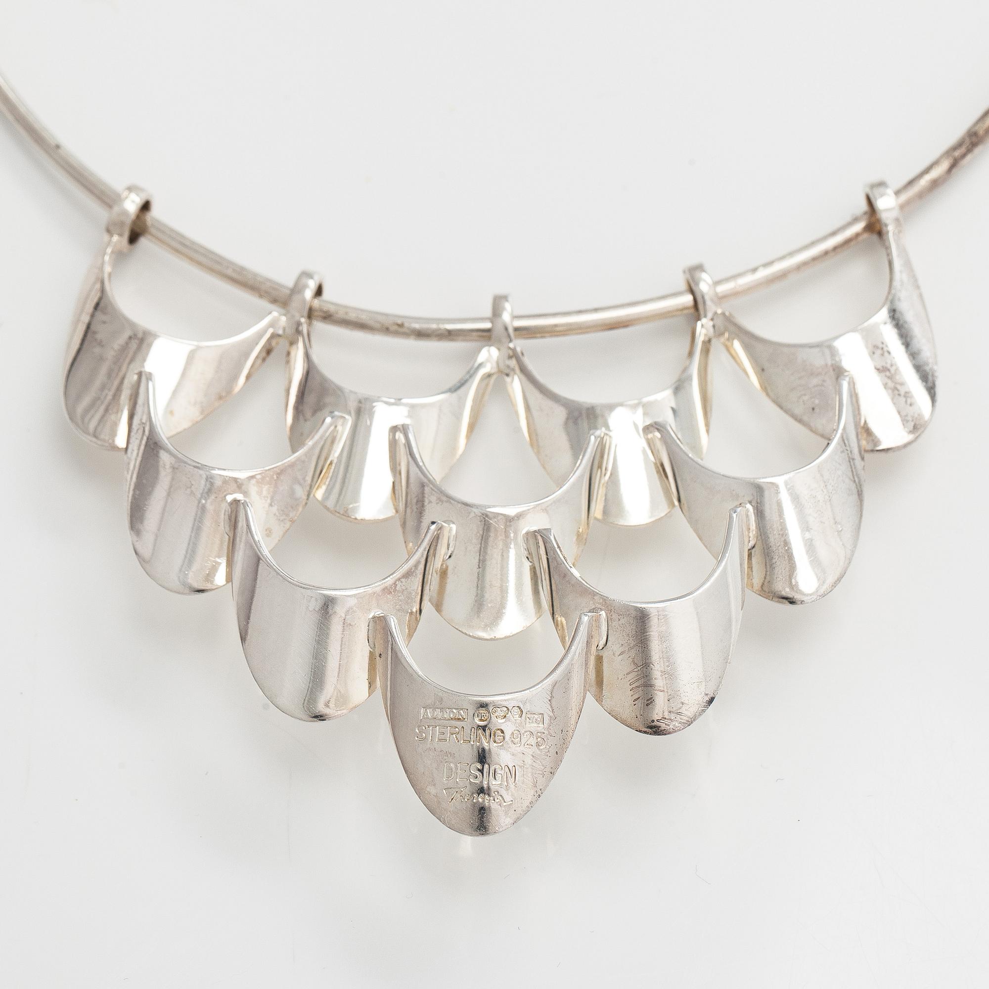 Theresia Hvorslev, necklace, silver, Alton, Falköping 1973.