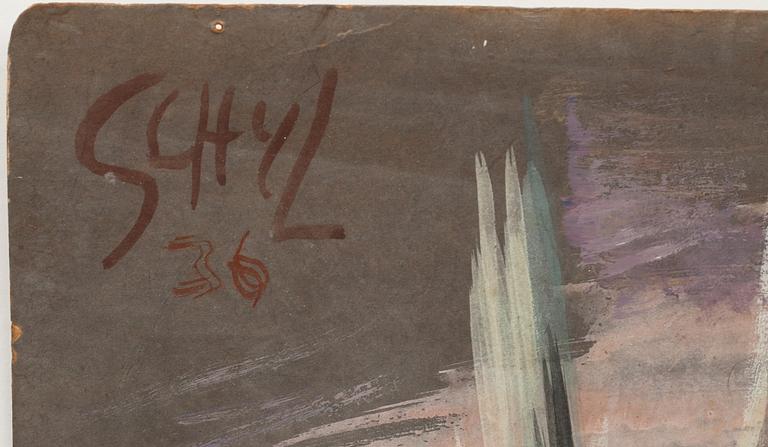 JULES SCHYL, olja på kartong, signerad och daterad -36.