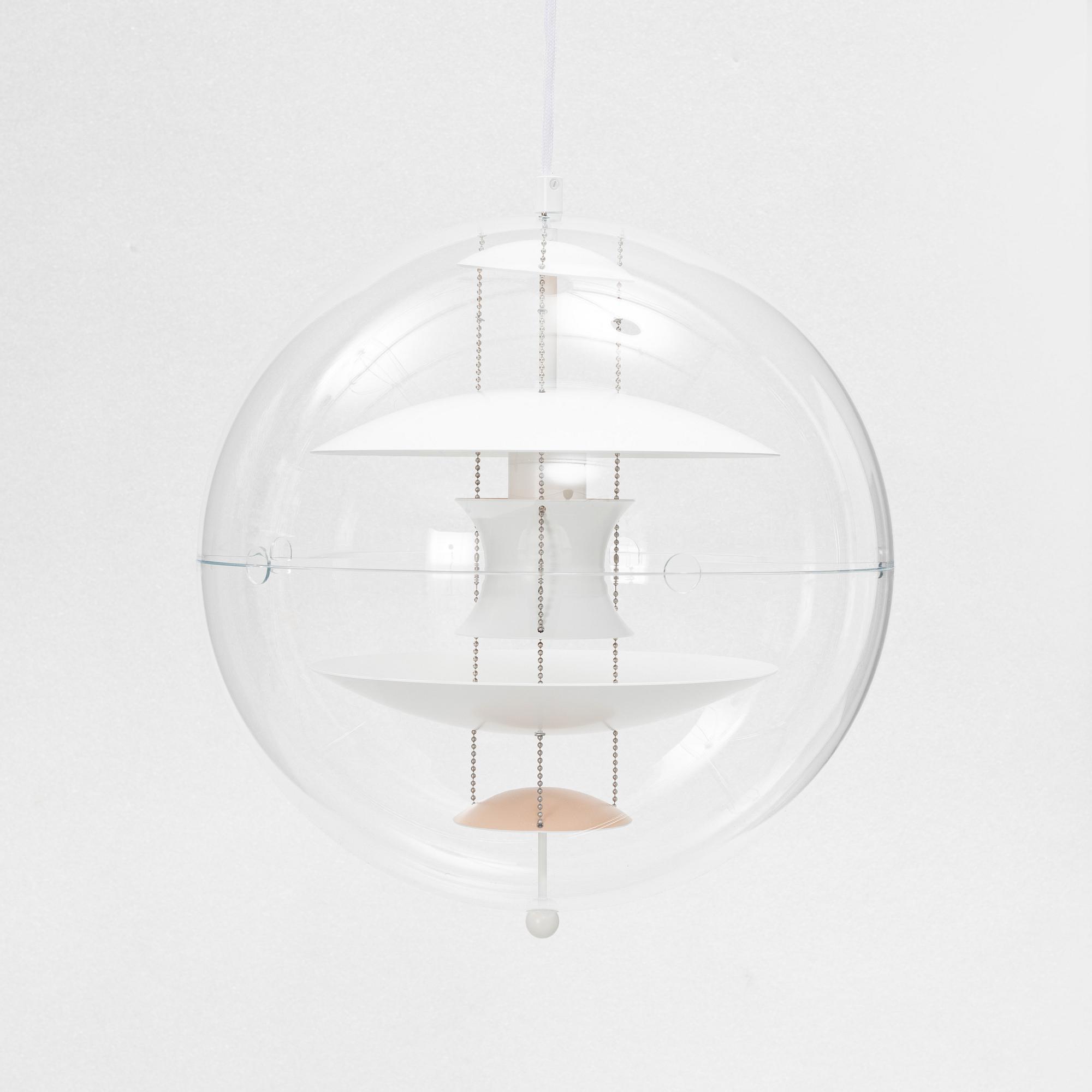 Verner Panton, a 'VP Globe War Peach' ceiling light, Verpan, Denmark, 2021.