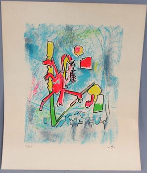 ROBERTO MATTA, färglitografi "T´ou´t se tient", 49/75, sign.