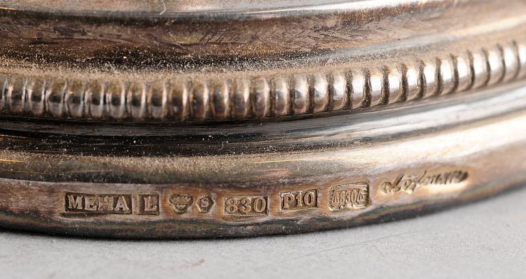 LJUSSTAKAR, 1 par, silver 830, Löfman, Mema, 1989.