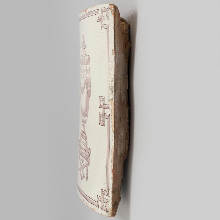 KAKELUGNSDELAR, 3 st, 1700-tal.