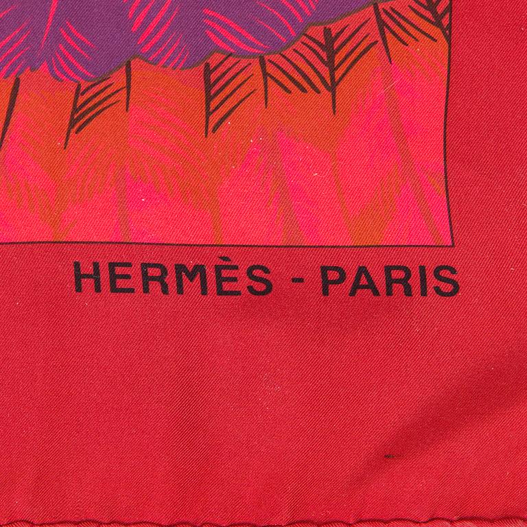 Hermès, a 'Brazil' silk shawl/scarf.