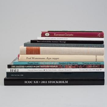 BOOKS AND BOOKLETS, 11 pieces, subject: Oriental carpets and related topics.