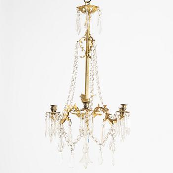 Chandelier, Oscarian, circa 1900.