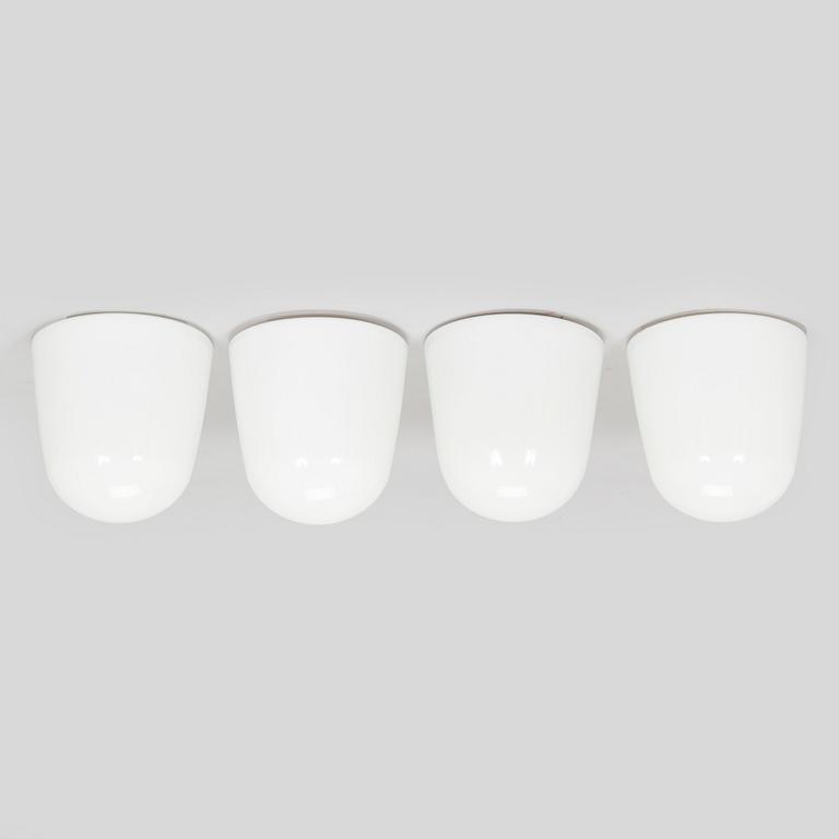 Paavo Tynell, a set of four model 80112 ceiling lights for Idman, mid-20th century.