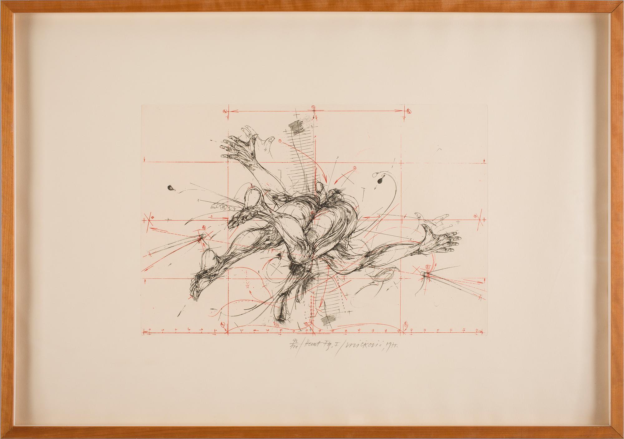VLADIMIR VELICKOVIC, etsning, sign.