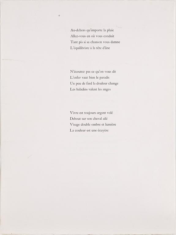 MARC CHAGALL, etsning med handkolorering, ej signerad.