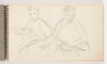 Lotte Laserstein, 4 skissböcker med blyertsteckningar.