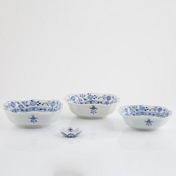 A Meissen Dining and Coffee Service, "Onion Pattern", (90 pieces).