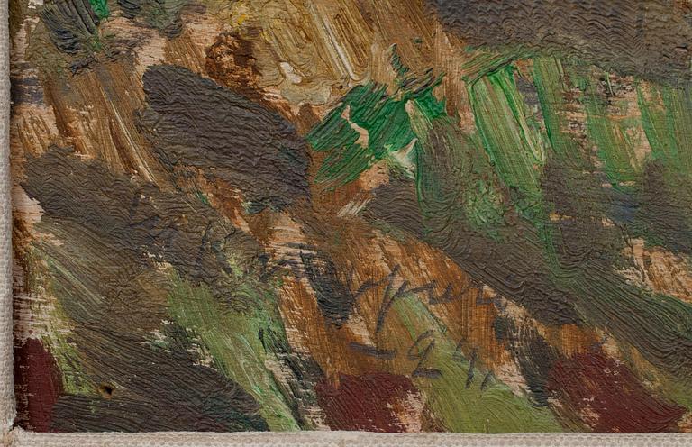 VÄINÖ KAMPPURI, olja på skiva, signerad och daterad -24.