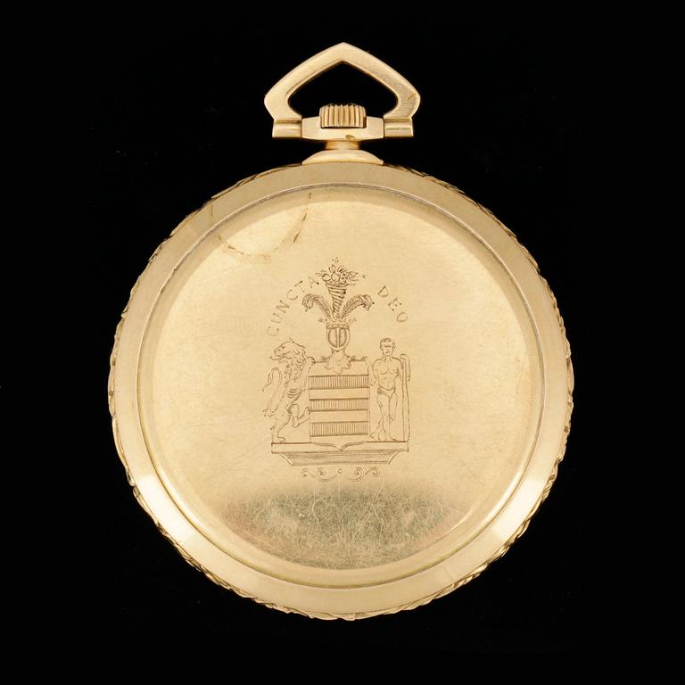 Dress watch, 18k gold, Paul Ditisheim, Solvil, 1930. total weight 62.8 g. 47mm.