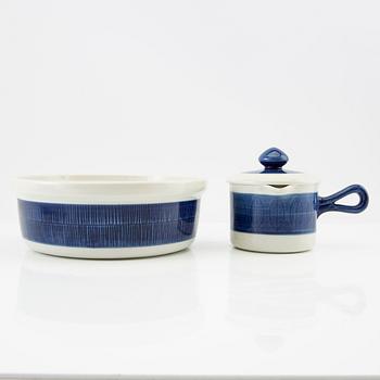 Hertha Bengtson, service approx. 46 pcs "Koka blue/Koka brown" Rörstrand porcelain, later part of the 20th century.