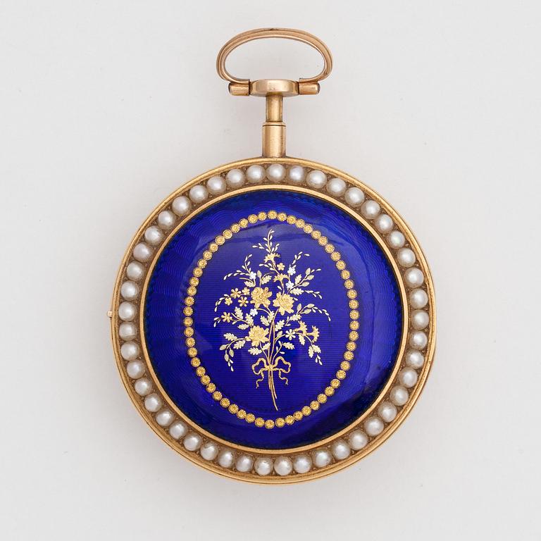 FICKUR, F. Crump, London, 1800-talets första hälft, med chatelaine.