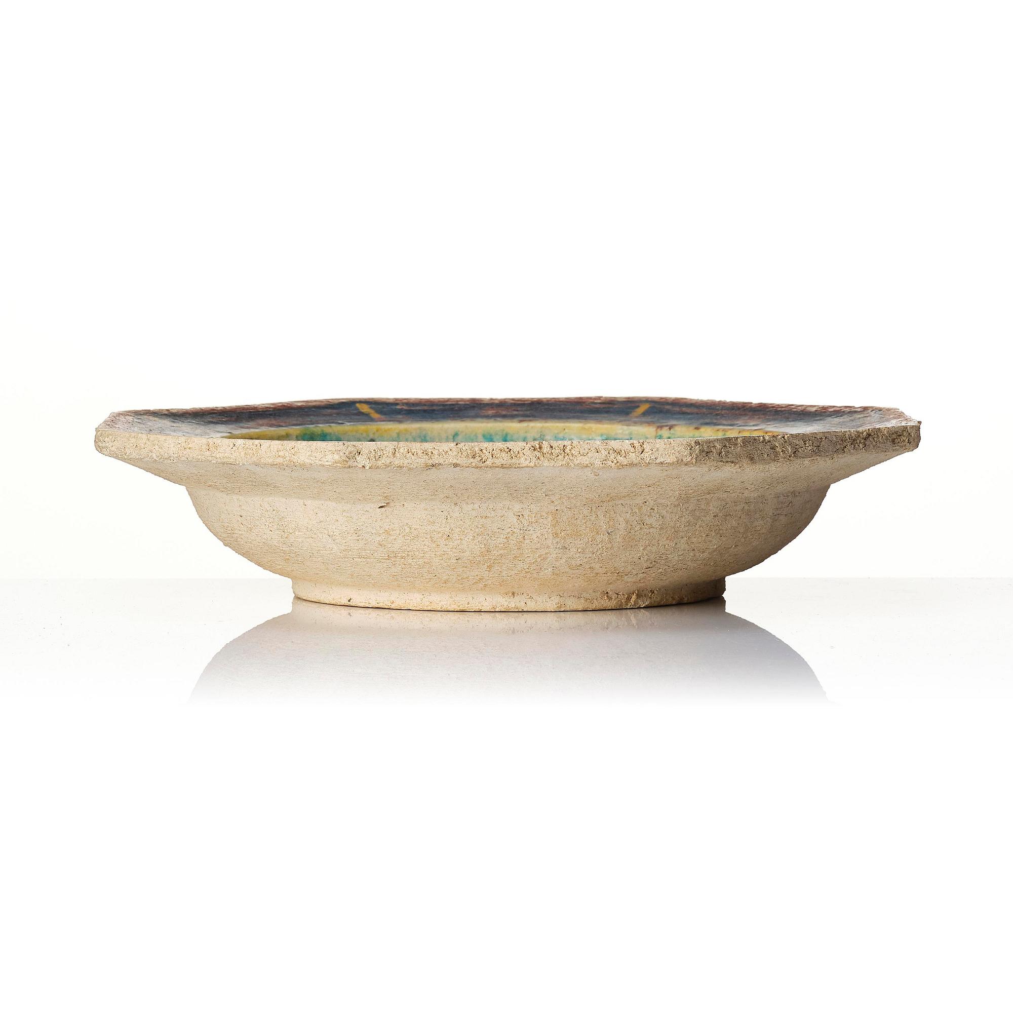 Isaac Grünewald, a chamotte stoneware bowl, Rörstrand, 1943.