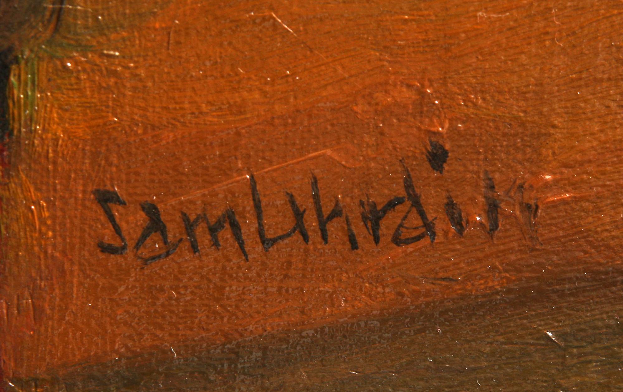SAM UHRDIN, olja på duk, sign.