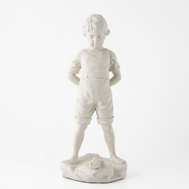 Figurin, "Pojke med groda", Gustafsberg, 1915.